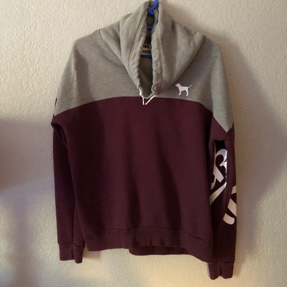 PINK 2-tone cowl neck